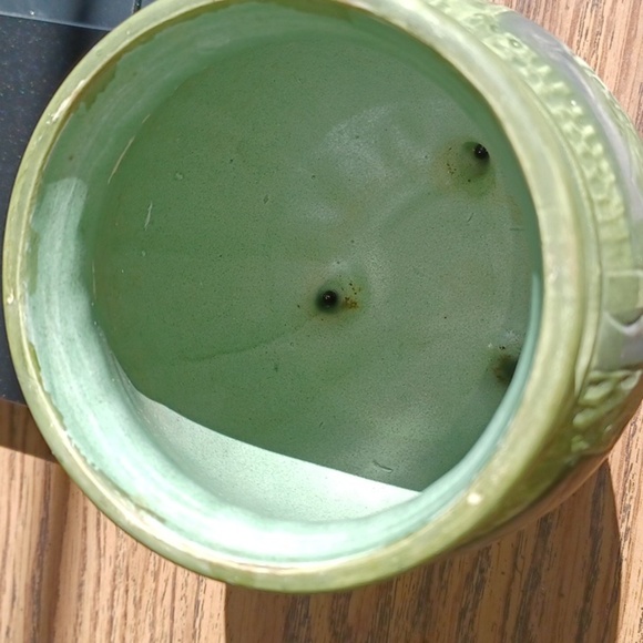 NAPCO Vintage Green Footed Planter, 1982, VIA Appia, A5497, 5.5"×3.5" approx - Picture 4 of 5